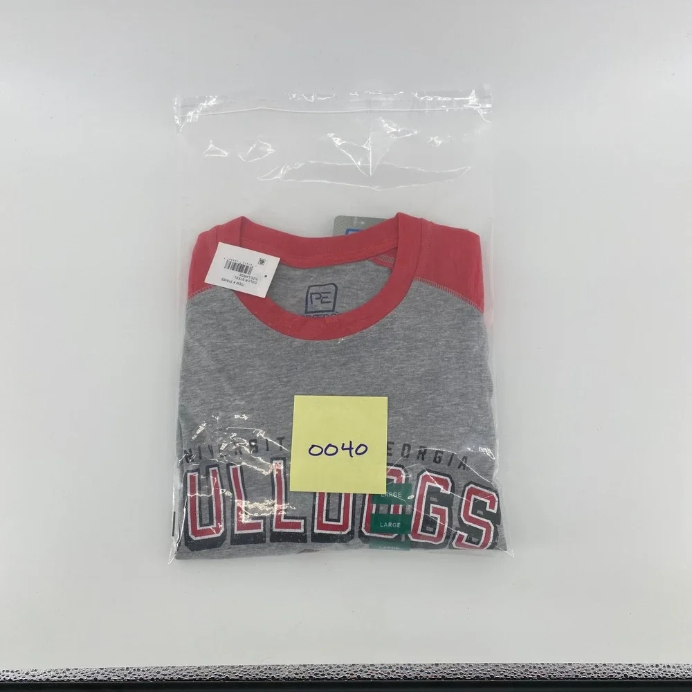 ProEdge Georgia Bulldogs Raglan Long Sleeve Shirt Steel Red Womens Large NWT - Picture 6 of 6